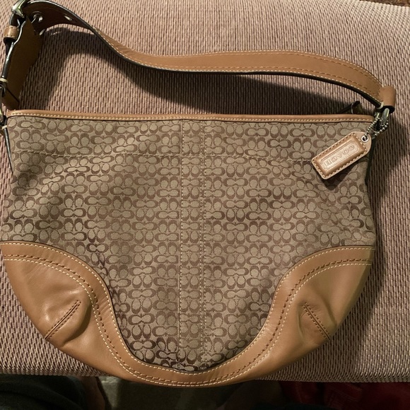 Coach Beige/Leather Handbag - Picture 4 of 6